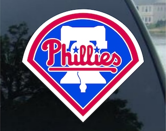 PHILADELPHIA PHILLIES vinyl decal car window, Bumper, mirror, laptop, yeti, Cornhole sticker