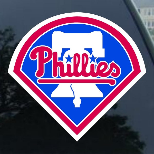 PHILADELPHIA PHILLIES vinyl decal car window, Bumper, mirror, laptop, yeti, Cornhole sticker