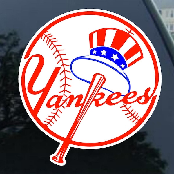 NEW YORK YANKEES vinyl decal Car Window, bumper, mirror, laptop, yeti, cornhole sticker