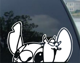 Lilo & Stitch Inspired Stitch Waving Vinyl decal Car Window, bumper, mirror, laptop, yeti, cornhole sticker