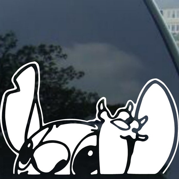 Lilo & Stitch Inspired Stitch Waving Vinyl decal Car Window, bumper, mirror, laptop, yeti, cornhole sticker