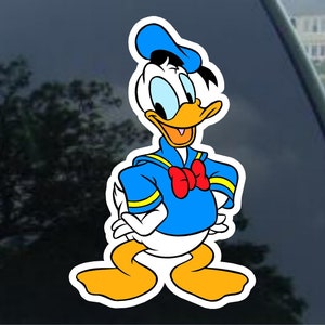Donald Duck Vinyl decal car Window, Mirror, Bumper, Laptop, yeti , cornhole sticker