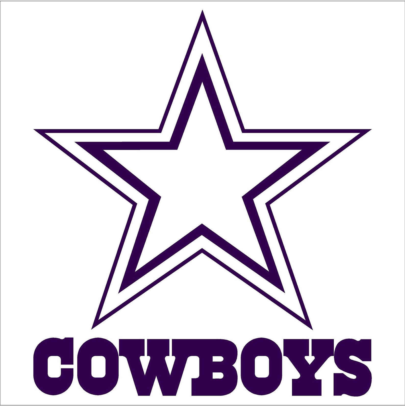 Dallas Star With Cowboys Logo Vinyl Decal Sticker You vrogue.co
