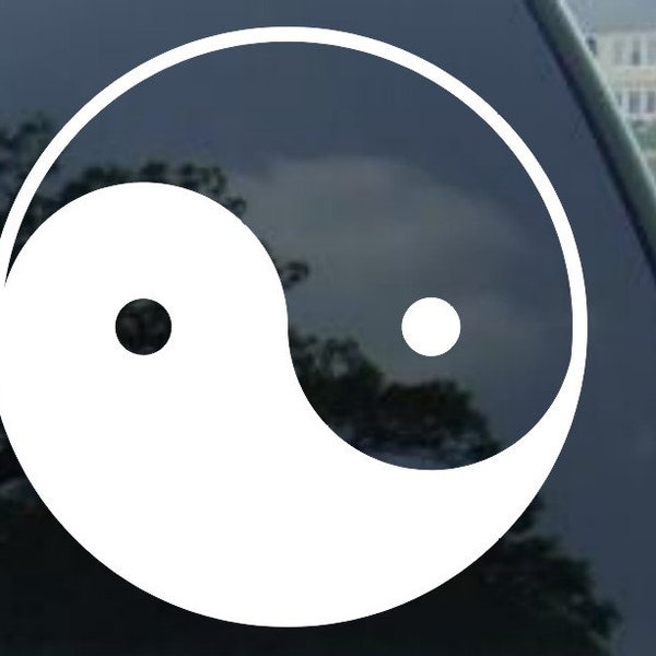 YIN YANG SYMBOL- Vinyl Decal window, mirror, bumper, laptop, yeti sticker