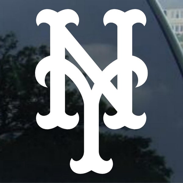 NEW YORK METS vinyl decal car window, Mirror, Bumper, laptop, yeti, cornhole sticker