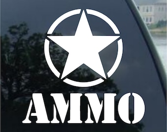 Army Ammo Star Vinyl decal Sticker