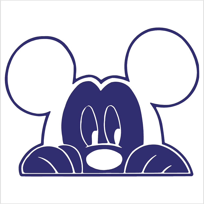 Mickey Mouse Vinyl Decal Car Window Mirror Bumper Laptop Etsy