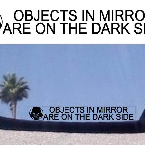 Objects In Mirror Star Wars Darth Vader, Yoda, Galactic star, boba fett, stormtooper, Vinyl Decal car Mirror, Window, bumper , Stickers.