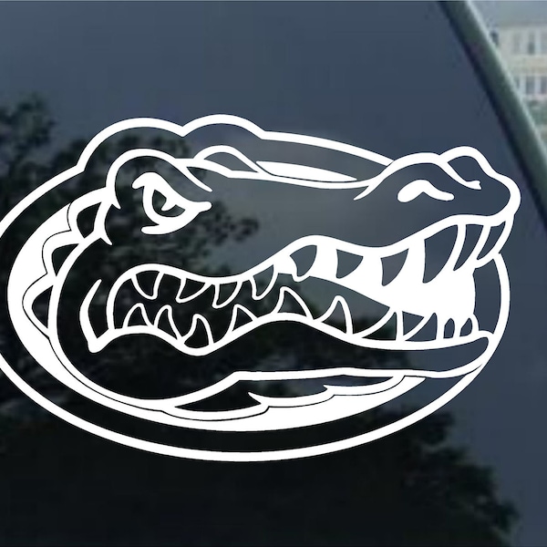 Florida Gators Vinyl Decal Car Window, Bumper, Mirror, Laptop, cornhole sticker