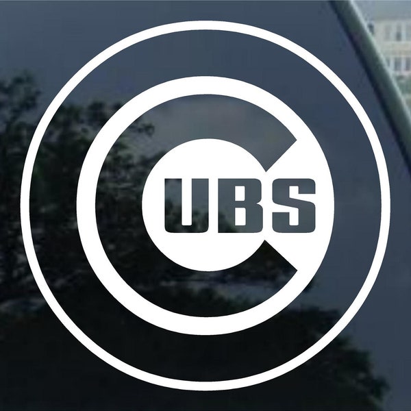 CHICAGO CUBS Vinyl Decal car window, Bumper, mirror, laptop, yeti, cornhole sticker