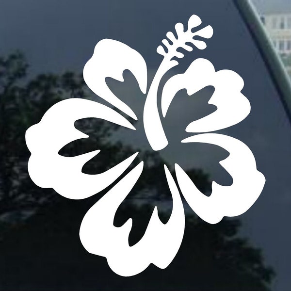 HIBISCUS FLOWER vinyl decal window, bumper, mirror, laptop, sticker