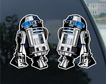 Star Wars R2D2 Vinyl Decal Car Window, Mirror, bumper, laptop, yeti,  cornhole sticker