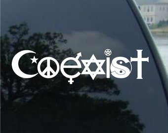Stickers High Quality Custom Vinyl Car & Truck Decals COEXIST Stickers High Quality Custom Vinyl Car & Truck Decals COEXIST