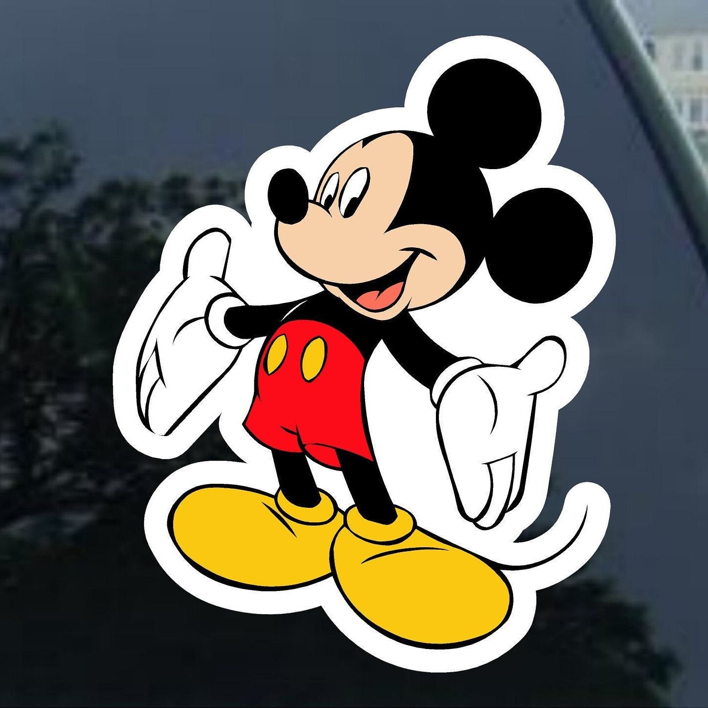 Car Sticker Mouse Decal – 9x9 Cm Matte Finish For Window Or Body