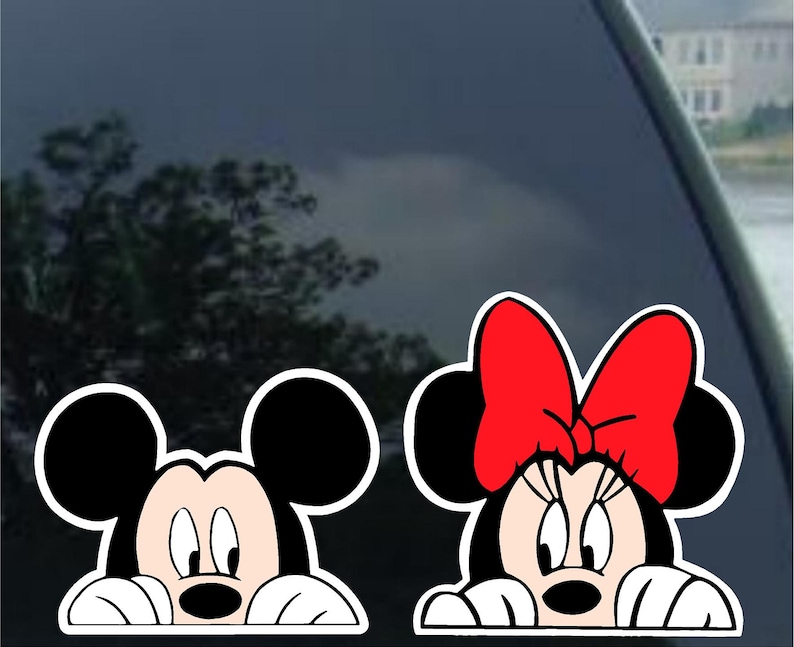 Mickey and Minnie Mouse Disney Inspired Combo Vinyl Decal 2 image 6