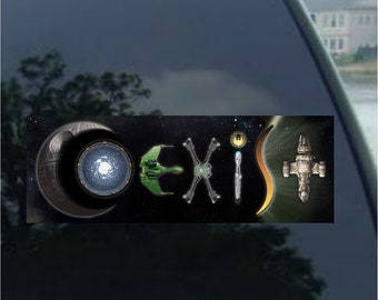 COEXIST SCIFI Vinyl decal car  Window, Bumper, Mirror,  Laptop, Yeti cornhole  sticker