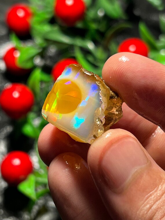 Golden Opal Raw Crystal Cutting Grade Raw Opal Crystal Etsy