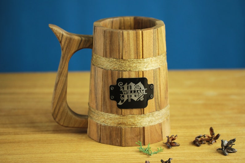 Groomsmen Gift Personalized Mug Wood Beer Mug Beer Gifts Beer Etsy