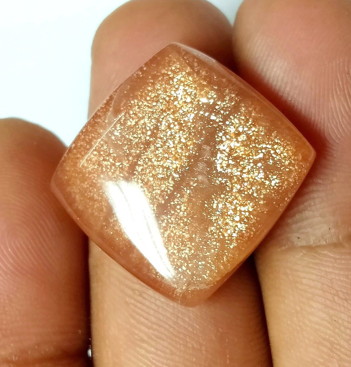 Beautiful Peach Sunstone Moonstone cabochon loose gemstone Etsy