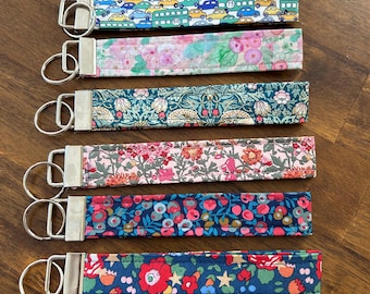 Liberty Fabric Wristlet Key Fob. Liberty of London. Keyring. Choice of Fabrics.