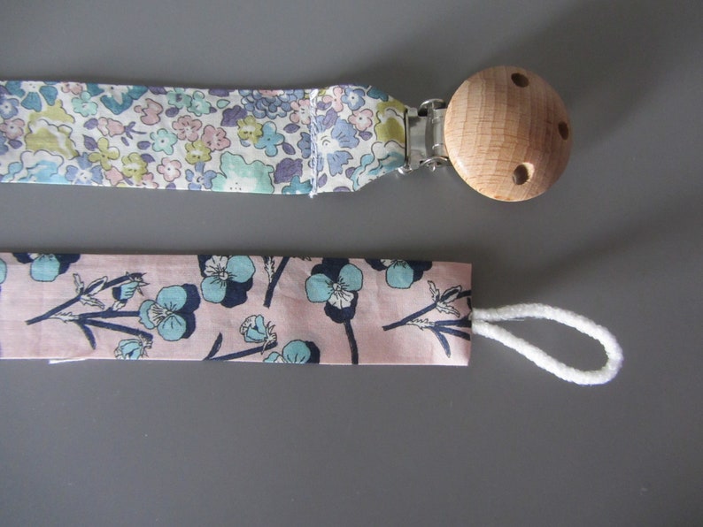 Liberty Fabric Dummy Clip, Pacifier Clip. Fabric Dummy Clip. Soother Clip. Baby Gift image 4