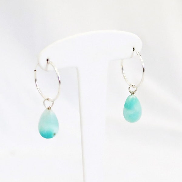 LARIMAR earrings, Atlantis stone, rare UNIQUE jewelry made by master hands, Made in Germany, protective stone, healing stone, valuable investment!