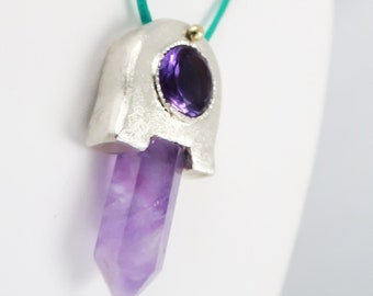 Atlantis awaits YOU: Fantastically beautiful piece of jewelry, noble amethyst pendant, healing jewelry, connection to the higher self, protection