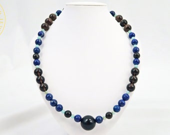 Unique OMEGA CHOKER made of gemstones and crystals, healing and stress-relieving jewelry, masterpiece, royal, MU