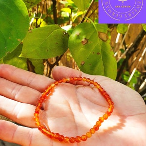 Carnelian Natural Bracelet for women / Stretch bracelet / Charm / Power of healing stones / Handmade with love / Sustainable image 5