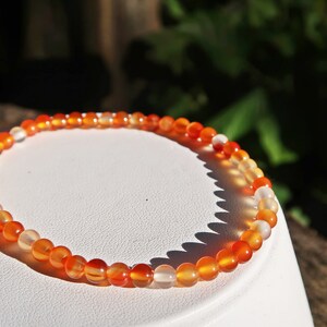 Carnelian Natural Bracelet for women / Stretch bracelet / Charm / Power of healing stones / Handmade with love / Sustainable image 7