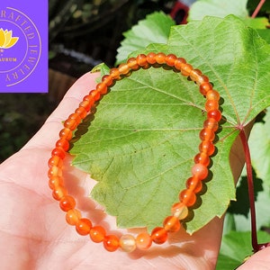 Carnelian Natural Bracelet for women / Stretch bracelet / Charm / Power of healing stones / Handmade with love / Sustainable image 4