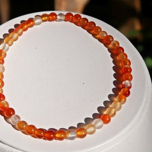 Carnelian Natural Bracelet for women / Stretch bracelet / Charm / Power of healing stones / Handmade with love / Sustainable image 6