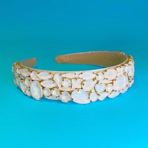 White Bridal Headband - Hen Do - Bridesmaid Headband - Wedding Gift - Bridal Crown - Tiara - Bridesmaid Gift - Bridal accessories - boho