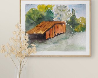 ABANDONED HUT Maracas, Original watercolour