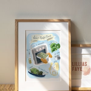 Illustration de recette personnalisée, cadeau personnalisé et art culinaire, cadeau de la fête des Mères image 4