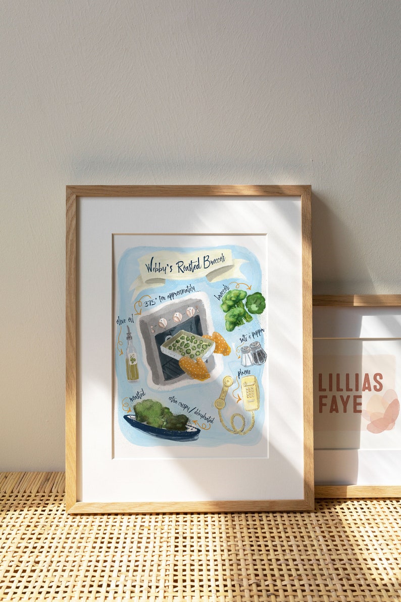 Illustration de recette personnalisée, cadeau personnalisé et art culinaire, cadeau de la fête des Mères image 4