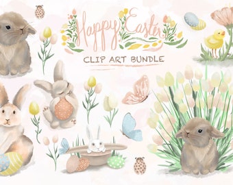 Easter Bunny Sweet Clip Art Bundle