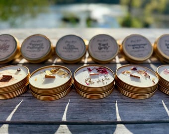 4 uncje organicznych świec sojowych (puszka podróżna z drewnianym knotem)