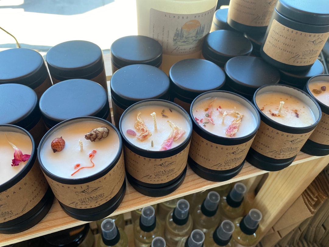 4 Oz Cotton Wick Soy Candle Tin Etsy