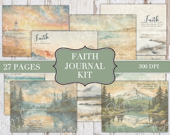 Faith Journal Kit Prayer Journal Kit| Digital Download | Printable | Junk Journal Insert | Junk Journal Printable