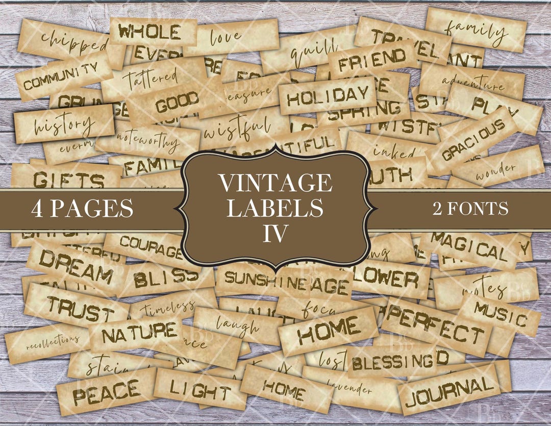 Vintage Labels IV - Random Labels - Junk Journal Ephemera ...