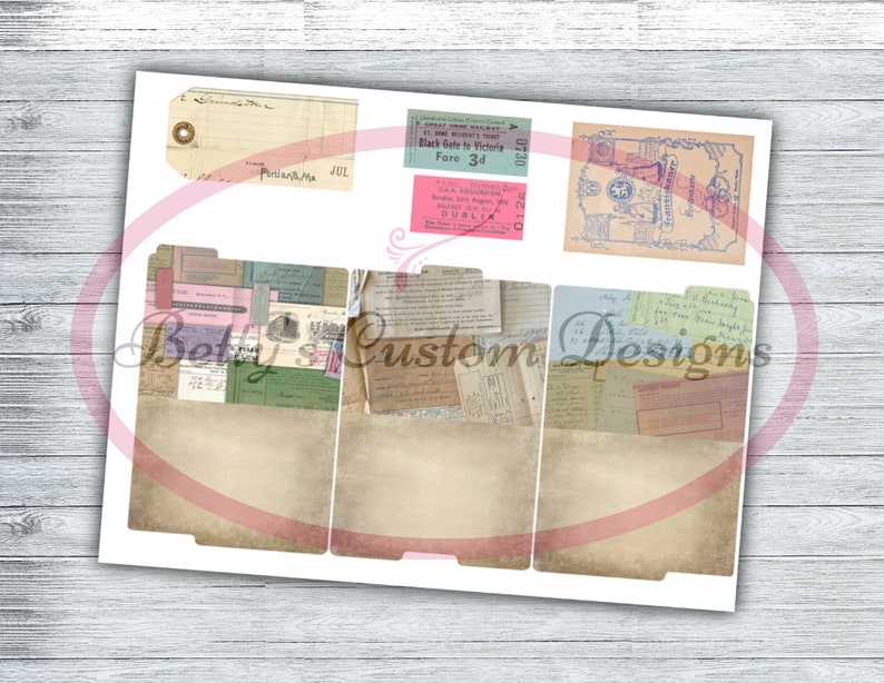 Mini File Folders With Holder Digital Download Full - Etsy