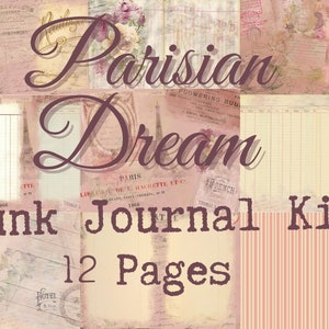 Parisian Dream Junk Journal Kit - Digital Paper Prints - Scrapbook - Vintage Books - Ephemera - Antique Paper - Journal Pages - Spring