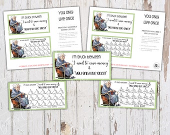 You Only Live Once Savings Challenge | Digital | Printable | Hilarious Savings Challenge