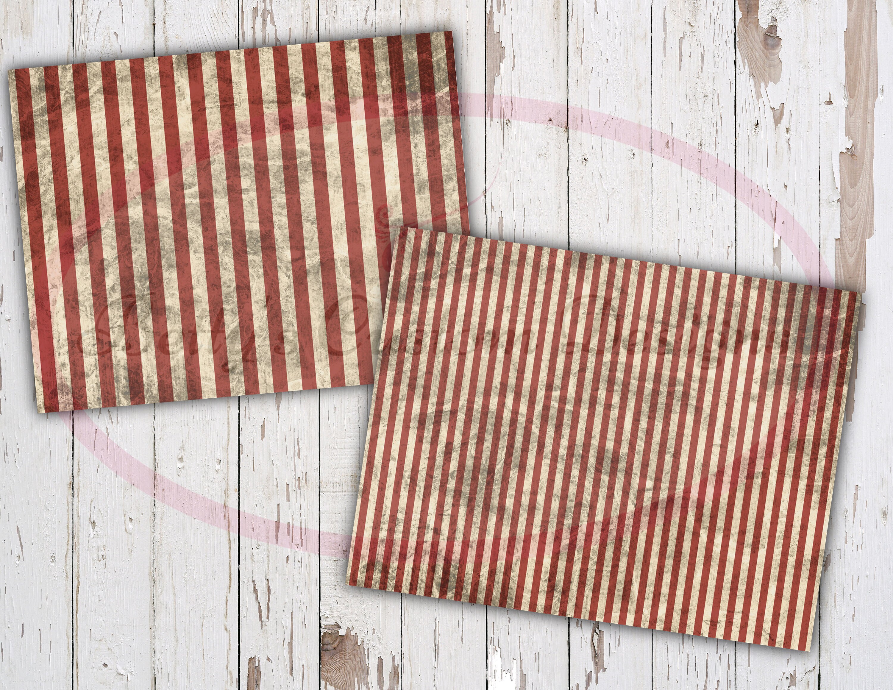 Vintage Reds II Junk Journal Kit - Digital Paper Prints