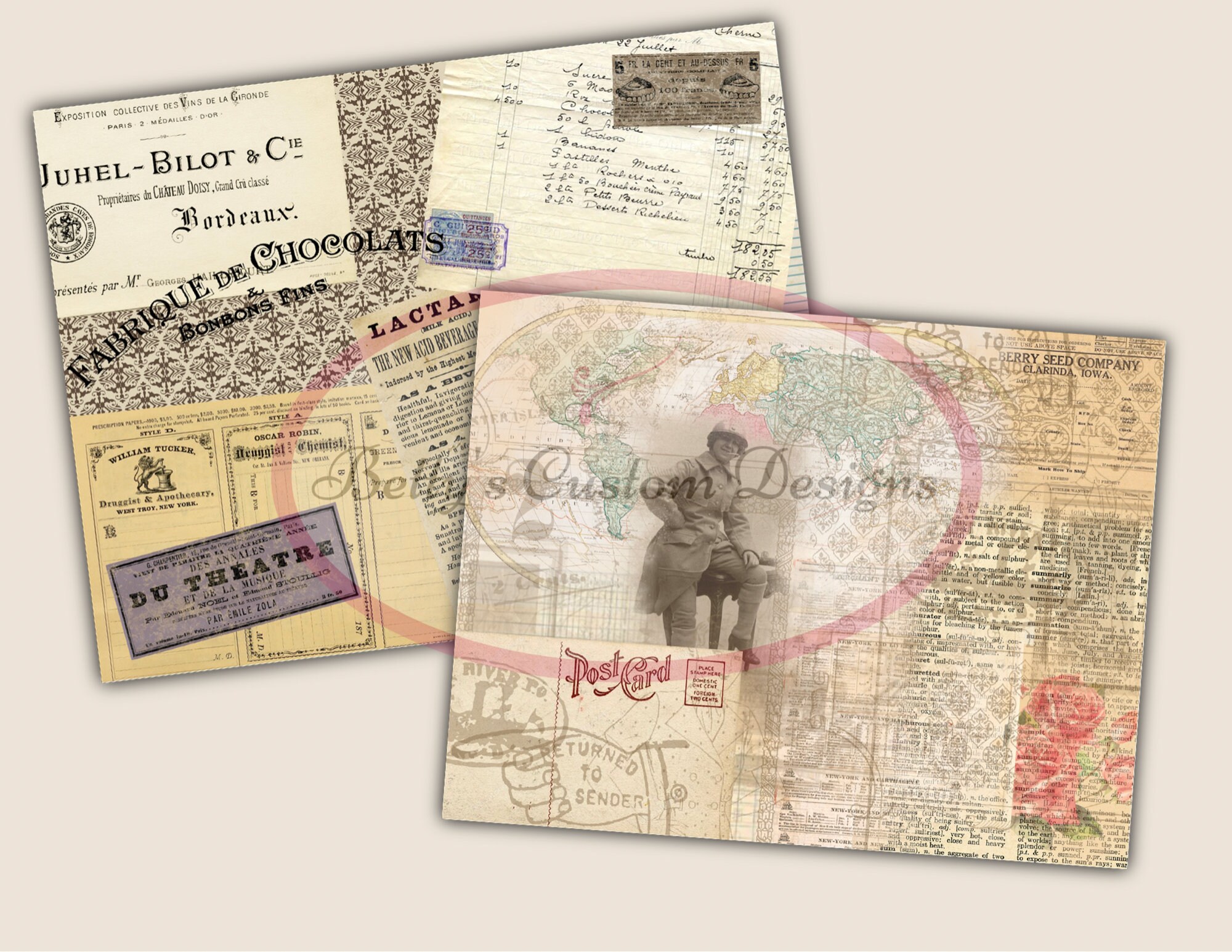 Memories Junk Journal Kit - Digital Paper Prints - Scrapbook - Vintage ...