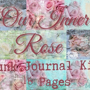 Our Inner Rose Junk Journal Kit - Collaboration with Melodimade - Digital Paper Prints - Scrapbook - Books - Ephemera - Journal Pages -