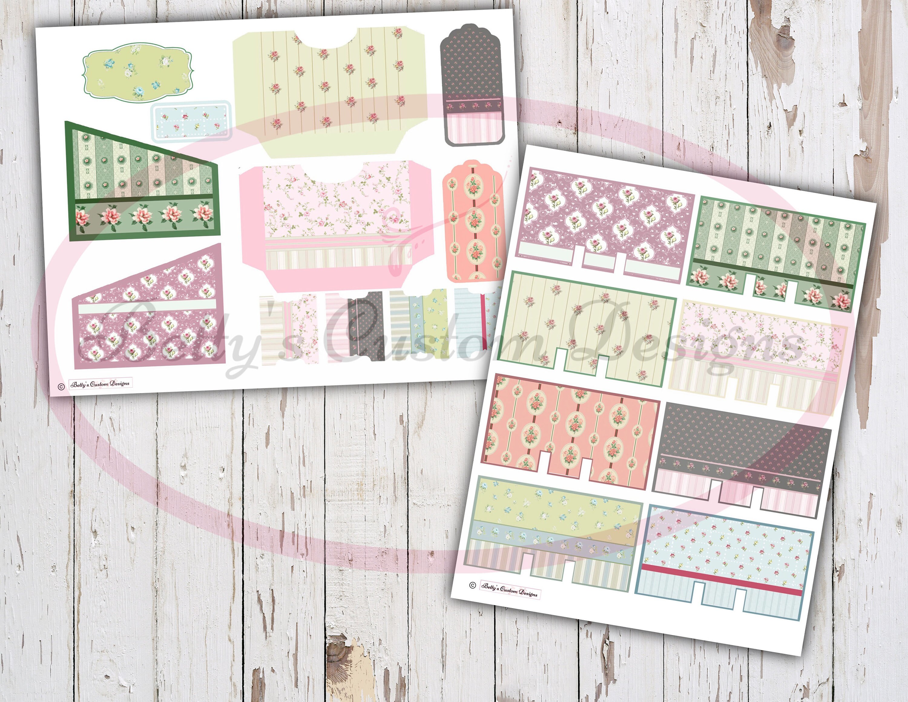 Vintage French Wallpaper Set 3 Antique Wallpaper French - Etsy