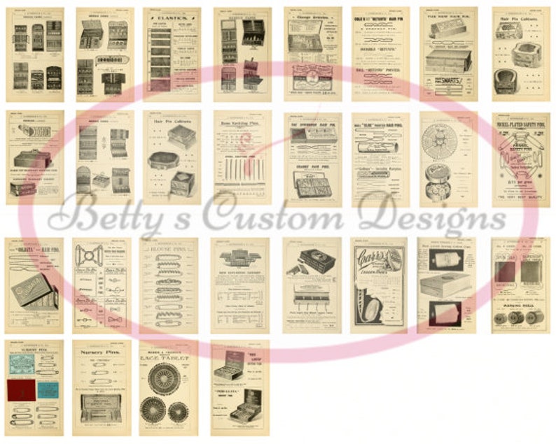 Vintage Ads 1 ATC Floral Roses Printable Digital - Etsy