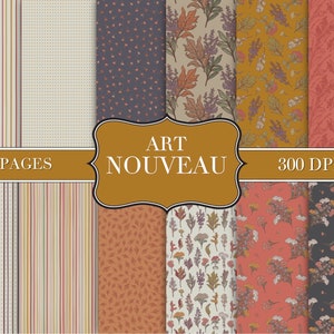 Art Nouveau - Junk Journal Kit - Digital Paper Prints - Scrapbook - Vintage Books - Ephemera - Antique Paper - Journal Pages